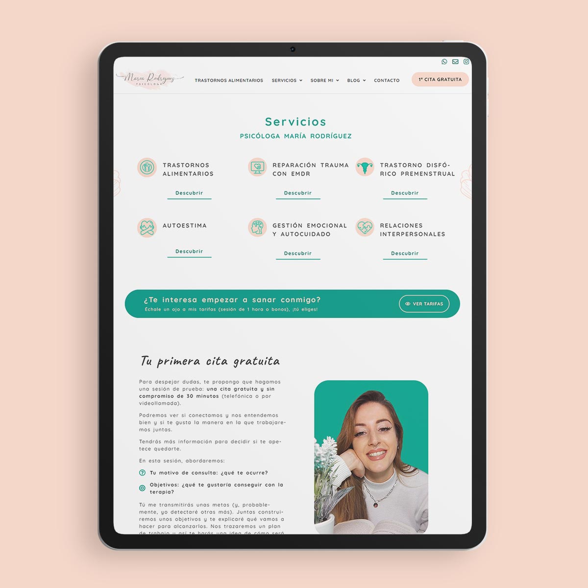 Desarrollo web para María Rodríguez Psicóloga